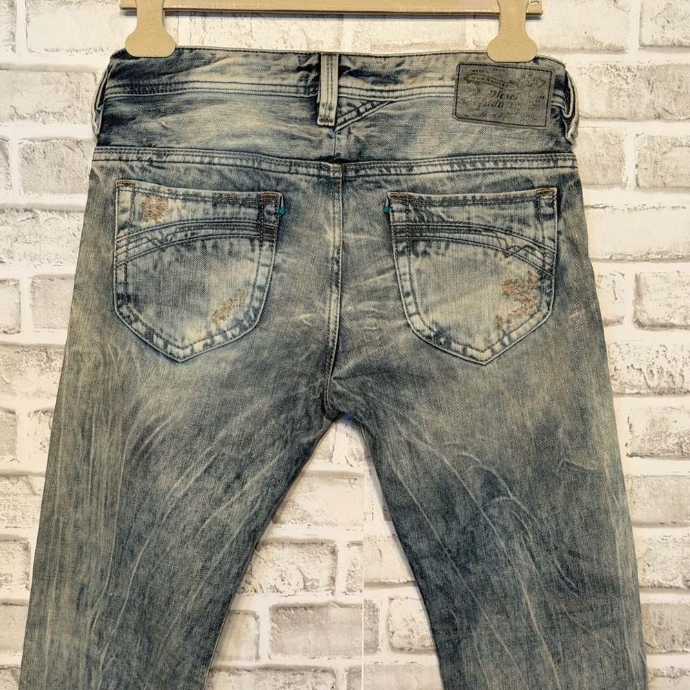 Diesel Thanaz Slim Skinny Jeans size 30 Wash 813z Ditressed Patched - Picture 6 of 16